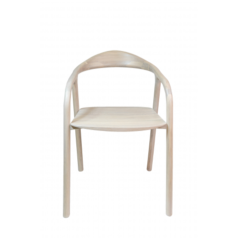 Деревянное кресло Осмо с подлокотниками цвет бланш