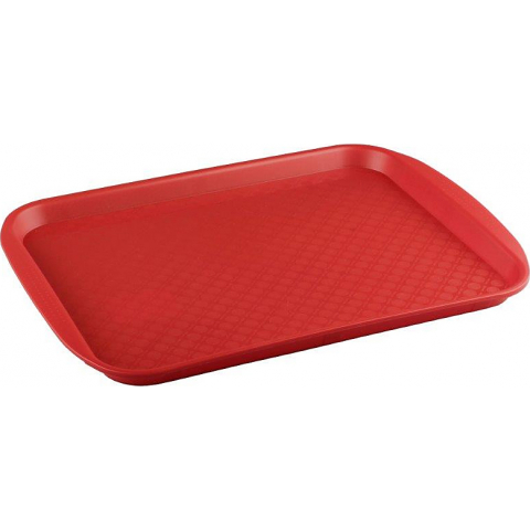 Пластиковый прямоугольный поднос красный Restola 330x260 мм