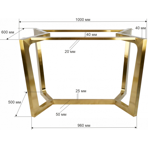 Металлическое подстолье для стола 2105EM цвет золотой