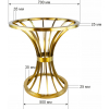Металлическое подстолье для стола 2114EM золотой цвет
