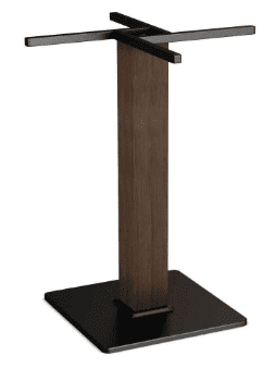 Подстолье Порто квадрат с деревянной колонной