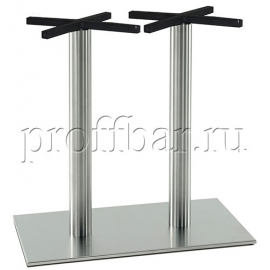 Подстолье Фаво 2 опоры из хромированного металла