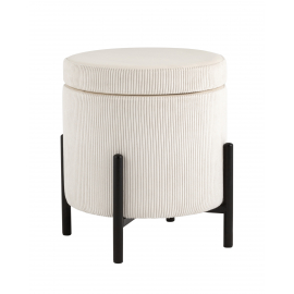 Пуф Дали с ящиком велюр молочный