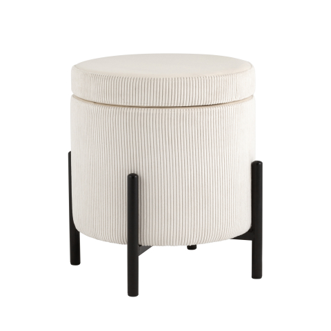 Пуф Дали с ящиком велюр молочный