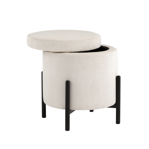 Пуф Дали с ящиком велюр молочный