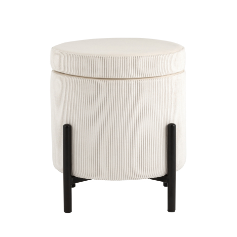 Пуф Дали с ящиком велюр молочный