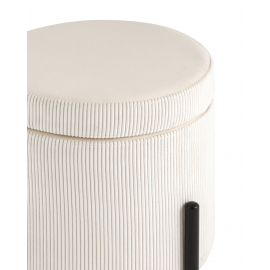 Пуф Дали с ящиком велюр молочный