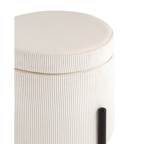 Пуф Дали с ящиком велюр молочный