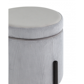 Пуф Дали с ящиком велюр светло-серый