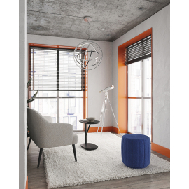 Пуф круглый со стежкой