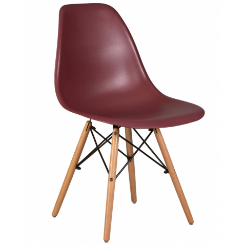 Стул обеденный DSW, цвет сиденья сливовый (R-13), цвет основания светлый бук