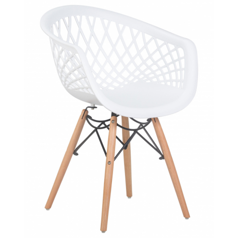 Стул обеденный SAMWELL, цвет сиденья белый (W-02), цвет основания светлый бук