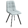Стул CHILLI SQUARE HK017-35 экокожа серо-голубой / черный каркас