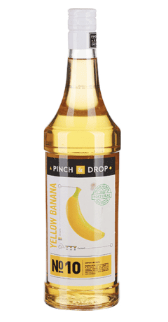 Сироп Желтый банан Pinch&Drop» стекло; 1л; D=85, H=330мм для кофе и коктейлей