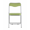 Складной стул Джонни экокожа салатовый каркас металлик