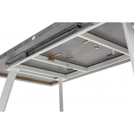 Стол BRICK M 140 Бетон Портленд Белый