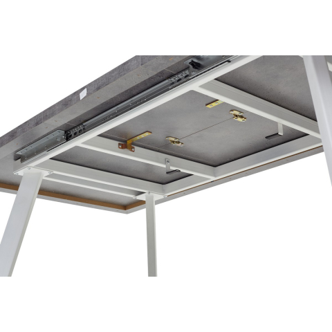 Стол BRICK M 140 Бетон Портленд Белый