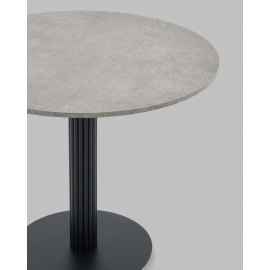 Стол круглый Фризбин D90, столешница МДФ сегни темный, основание металл черный