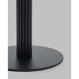 Стол круглый Фризбин D90, столешница МДФ сегни темный, основание металл черный