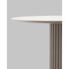 Стол круглый Терралино D90 верх керамика белый матовый, основание металл латте
