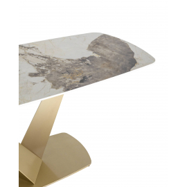 Стол обеденный Аврора 180*90 керамика светлая