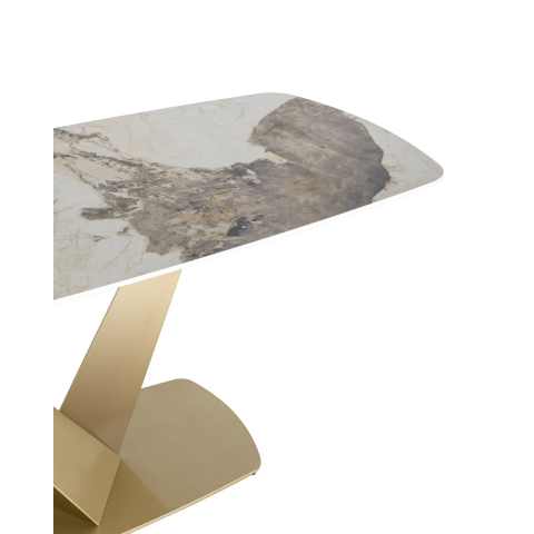 Стол обеденный Аврора 180*90 керамика светлая