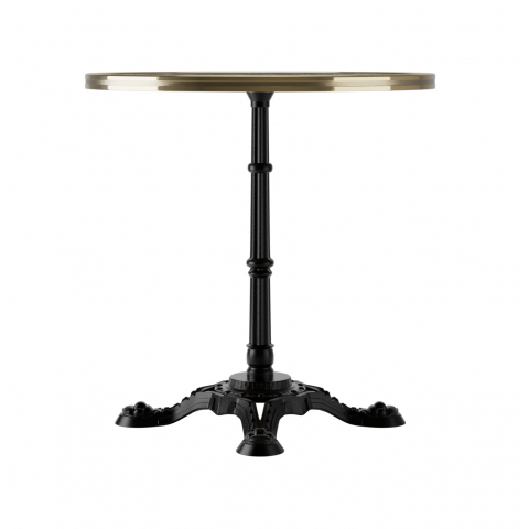 Стол Paris W d=800 мм цвет Мраморный опиум/латунь кромка из металла