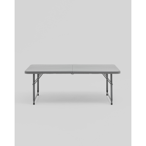 Стол-чемодан складной 122*61*74 см с регулировкой высоты серый