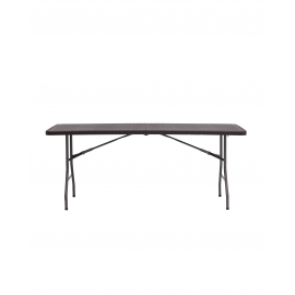 Стол складной чемодан пластиковый Кейт 180 коричневый