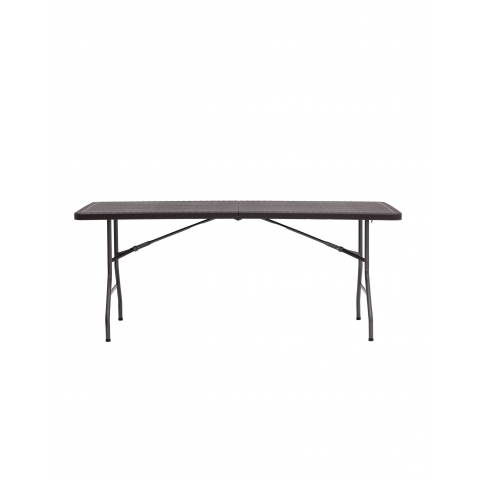 Стол складной чемодан пластиковый Кейт 180 коричневый