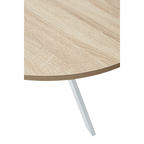 Стол ВЕГА D100 Дуб Бардолино белый каркас