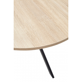 Стол ВЕГА D100 Дуб Бардолино черный каркас