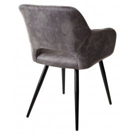 Стул ALLY VBP-202 античный темно-серый/ черный каркас