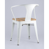 Стул Tolix ARM WOOD с подлокотниками белый