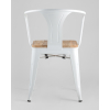 Стул Tolix ARM WOOD с подлокотниками белый