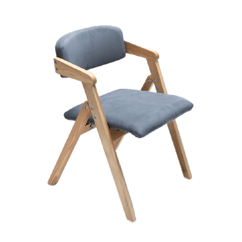 Складной стул Axel каркас натуральный цвет обивка велюр balance 996 серый