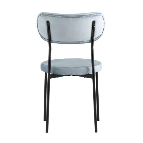 Стул Барбара велюр серо-голубой