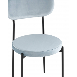 Стул Барбара велюр серо-голубой