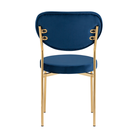 Стул Барбара велюр королевский синий с золотыми ножками