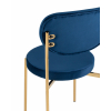Стул Барбара велюр королевский синий с золотыми ножками