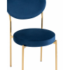 Стул Барбара велюр королевский синий с золотыми ножками