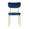 Стул Барбара велюр синий с золотыми ножками