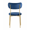 Стул Барбара велюр синий с золотыми ножками