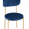 Стул Барбара велюр синий с золотыми ножками