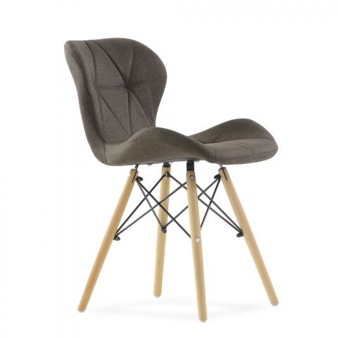 Стул Perfecto ткань рогожка темно-коричневая FB 061-20