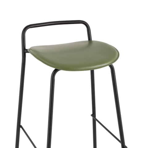 Стул барный Mantis экокожа зеленый