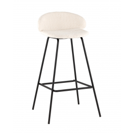 Стул барный Nita букле молочный