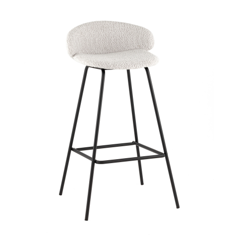 Стул барный Nita букле светло-серый