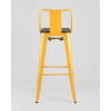 Стул барный TOLIX style wood со спинкой желтый