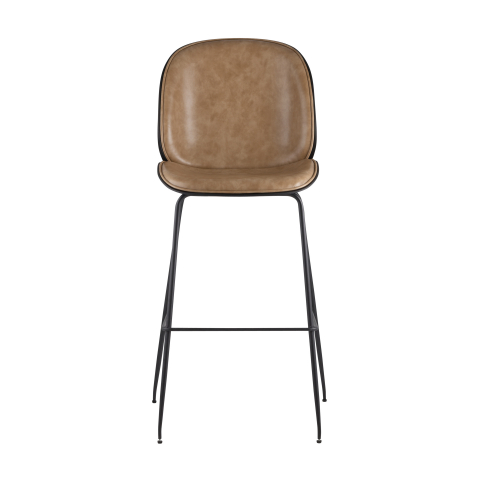 Стул барный Beetle PU со спинкой бежевый 2 шт